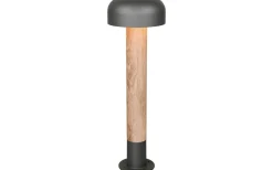 Trio Lighting Fraser Pollare 54cm E27 antracit/trä IP54* Pollare & Grindlyktor