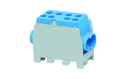 Normkomponenter<Malmbergs Fördelningsplint, AL/CU, Blå, 2x35+2x25 mm²