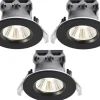 230V Led Spotlights<Nordlux Fremont Spotlight 3-Pack LED 4000K 380lm 4,5W Svart IP65