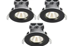 230V Led Spotlights<Nordlux Fremont Spotlight 3-Pack LED 4000K 380lm 4,5W Svart IP65