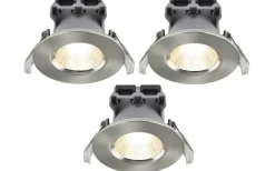 230V Led Spotlights<Nordlux Fremont Spotlight 3-Pack LED 2700K 345lm 4,5W Borstad Stål IP65