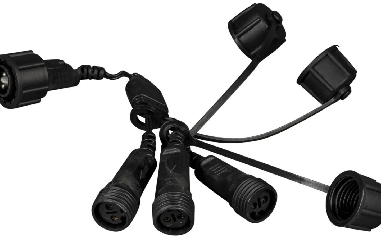 System 31V Konstsmide<Konstsmide Förgreningskoppling 1 hane-3 honkontakter IP44