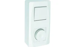 Strömställare/Vägguttag<Malmbergs Förhöjningsram Nova, 2-fack, Vit