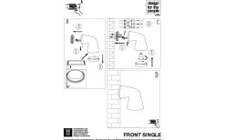 Vägglampor Utomhus|Badrum<Nordlux Front Single Vägglampa IP44 Vit