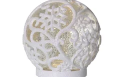 Star Trading Frost Inomhusdekoration 16cm Vit* Vattenfyllda Lyktor|Batteri Julpynt Inomhus