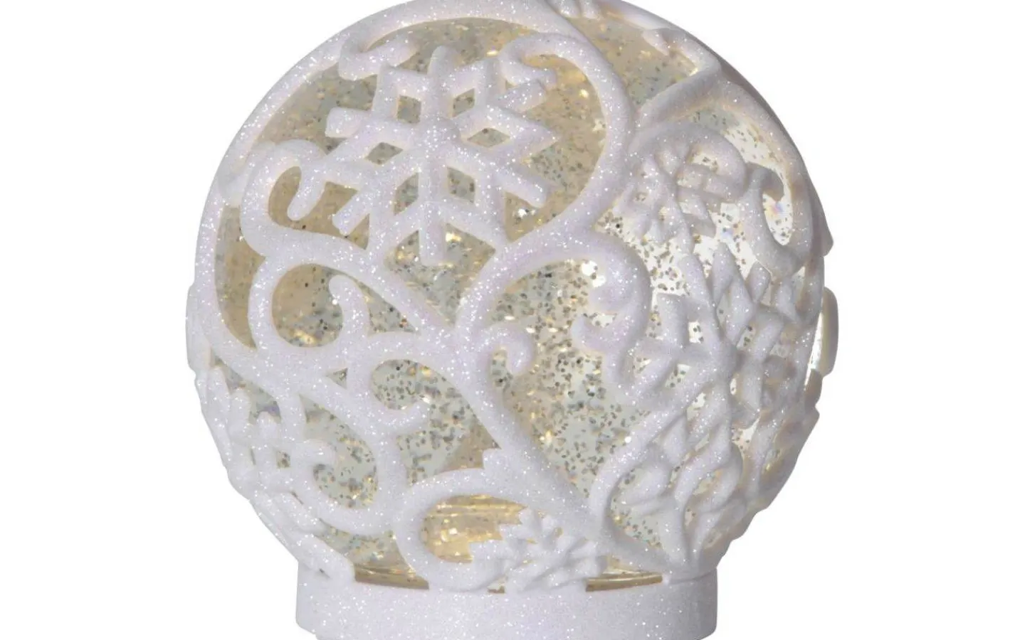 Star Trading Frost Inomhusdekoration 16cm Vit* Vattenfyllda Lyktor|Batteri Julpynt Inomhus