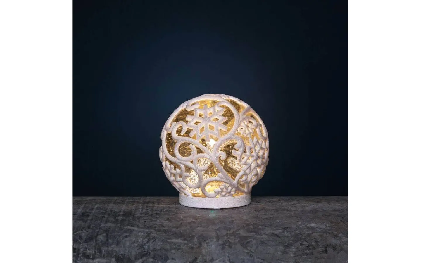 Star Trading Frost Inomhusdekoration 16cm Vit* Vattenfyllda Lyktor|Batteri Julpynt Inomhus