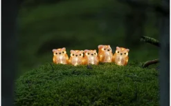 Julpynt Utomhus<Konstsmide Frostdröm Fem ugglor 10cm Varmvit LED IP44