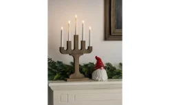 Konstsmide Frostgnista Adventsljusstake 58cm Valnöt* Visa Alla Adventsljusstakar|Adventsljusstakar 31-60 Cm