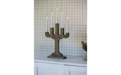 Konstsmide Frostgnista Adventsljusstake 58cm Valnöt* Visa Alla Adventsljusstakar|Adventsljusstakar 31-60 Cm