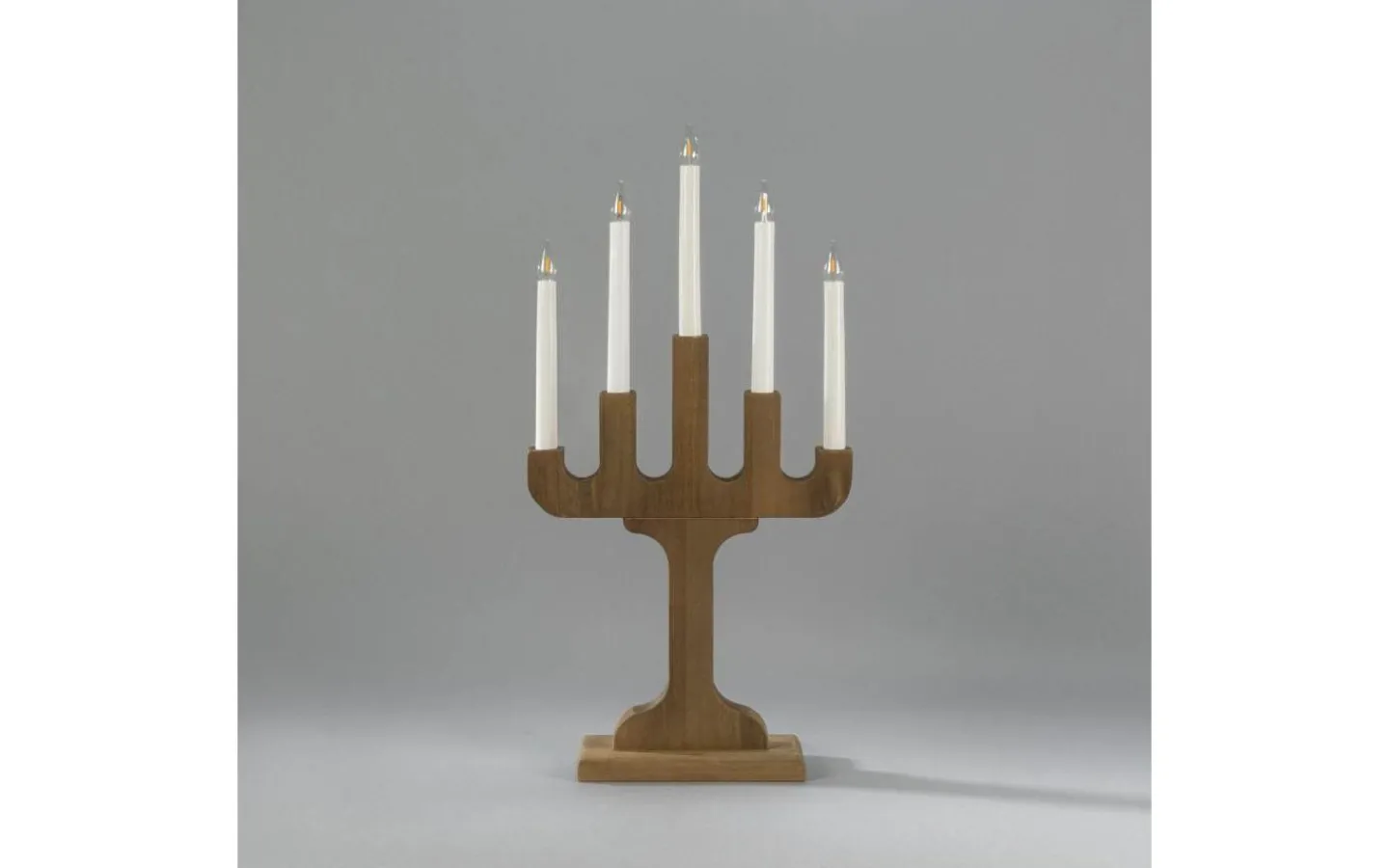 Konstsmide Frostgnista Adventsljusstake 58cm Valnöt* Visa Alla Adventsljusstakar|Adventsljusstakar 31-60 Cm