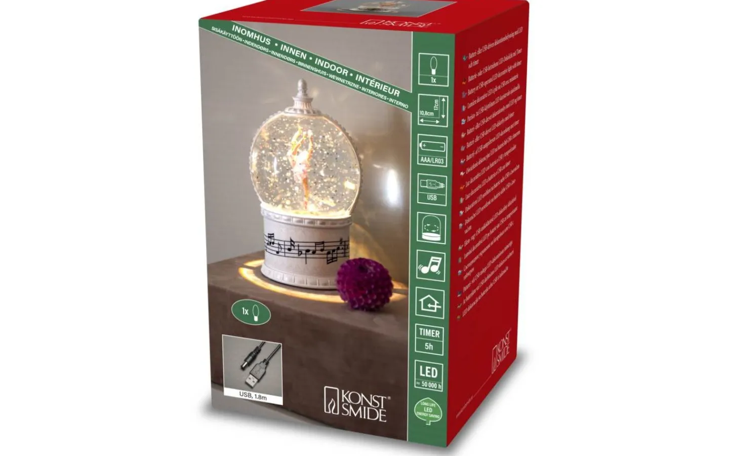 Vattenfyllda Lyktor<Konstsmide Frostnatt Batteridriven Vattenfylld lykta Ballerina