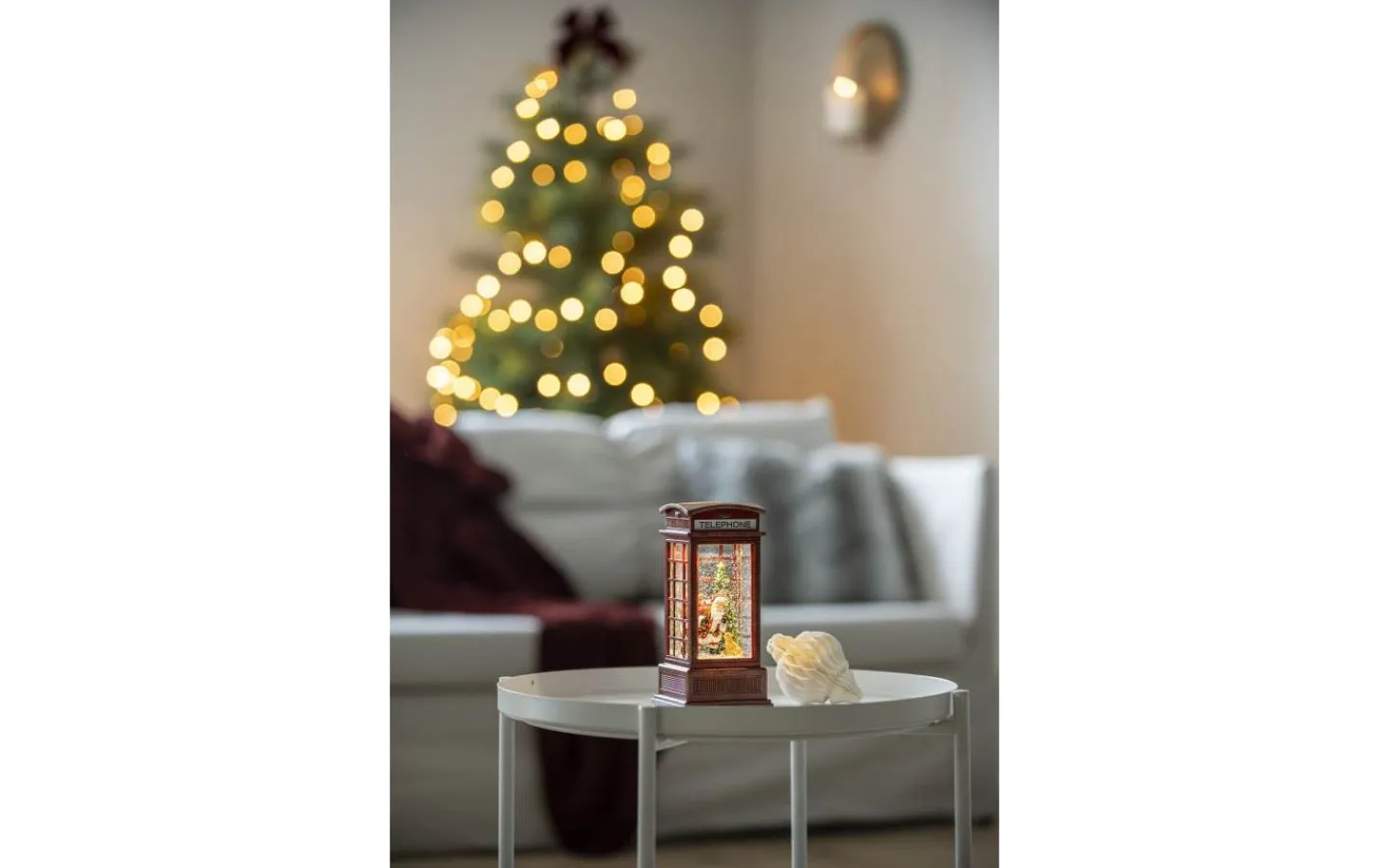 Vattenfyllda Lyktor<Konstsmide Frostnatt Batteridriven Vattenfylld lykta Telefonkiosk