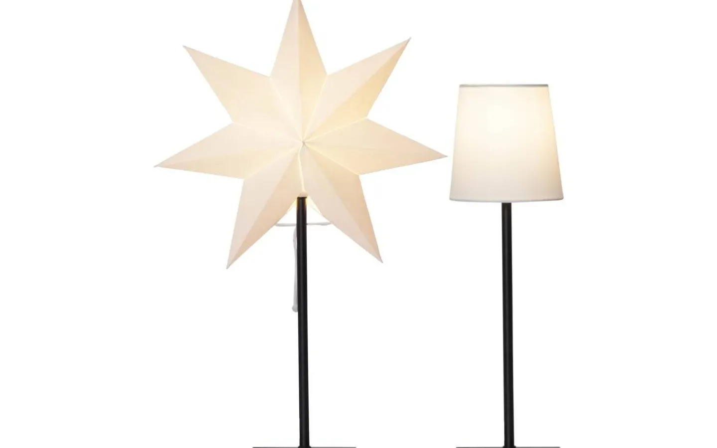 Visa Alla Julstjärnor|Julstjärnor På Fot<Star Trading Frozen Bordslampa, Skärm och Stjärna 55cm