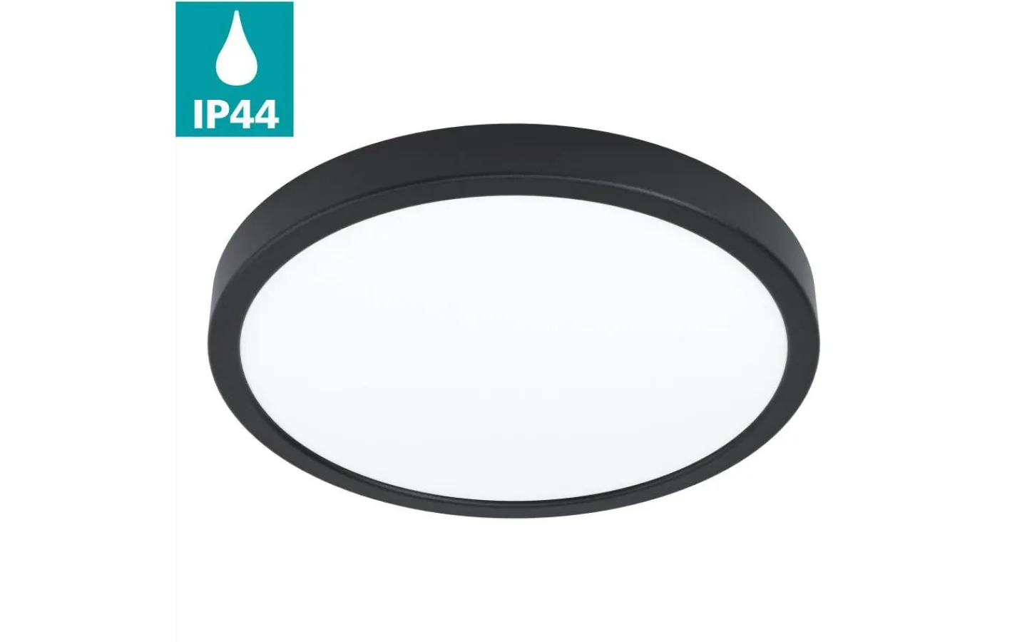 Badrumslampor Tak<Eglo Fueva 5 Plafond 29cm LED 3000K 20,5W Svart IP44