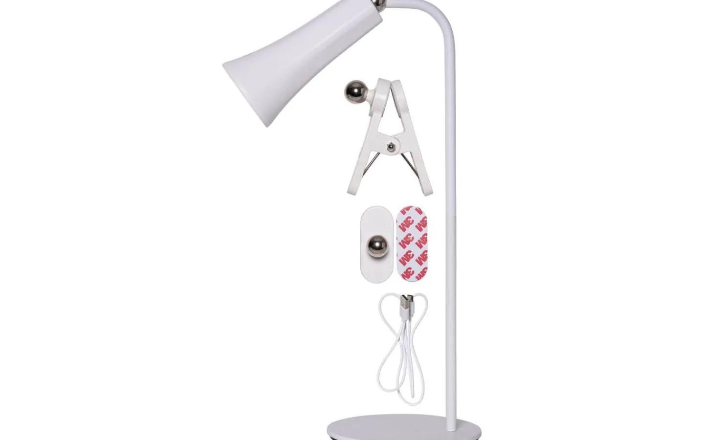Star Trading Functional Uppladdningsbar Bordslampa 3-in-1 Vit* Uppladdningsbara Lampor Inomhus