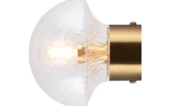 Fungo Vägglampa/Plafond 16cm Klar/Borstad Mässing IP44