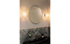 Fungo Vägglampa/Plafond 16cm Klar/Borstad Mässing IP44