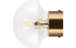 Fungo Vägglampa/Plafond 16cm Klar/Borstad Mässing IP44