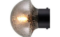 Badrumslampor Vägg|Badrumslampor Tak<Globen Lighting Fungo Vägglampa/Plafond 16cm Rök/Svart IP44