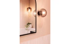 Badrumslampor Vägg|Badrumslampor Tak<Globen Lighting Fungo Vägglampa/Plafond 16cm Rök/Svart IP44