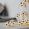Star Trading FunLight Fotbollar Batteridriven Ljusslinga 1.35m*Barn Batterislingor Inomhus|Barnrum