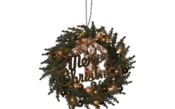 Kransar<Konstsmide Fury Batteridriven Julkrans 40cm Amber IP44