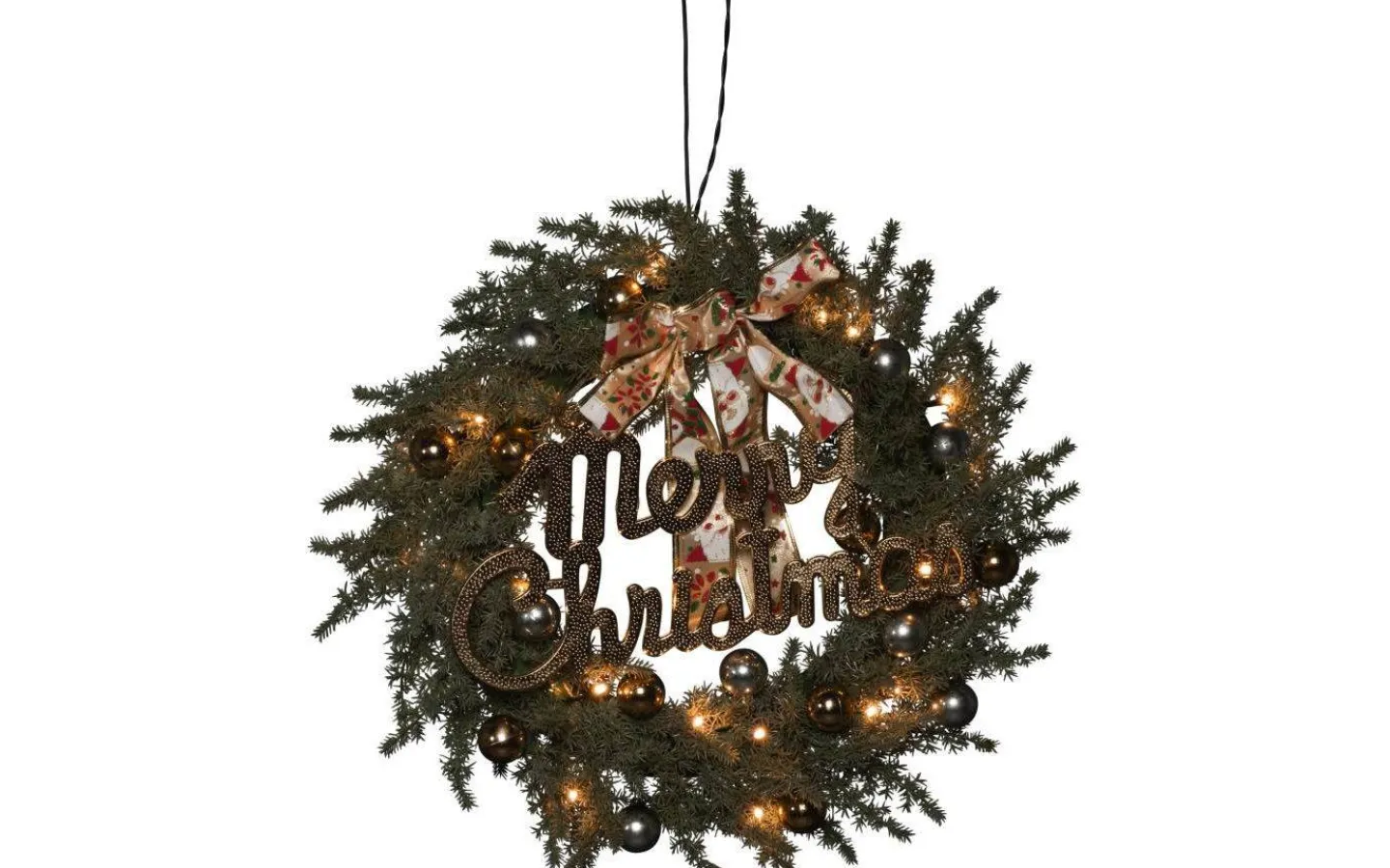 Kransar<Konstsmide Fury Batteridriven Julkrans 40cm Amber IP44