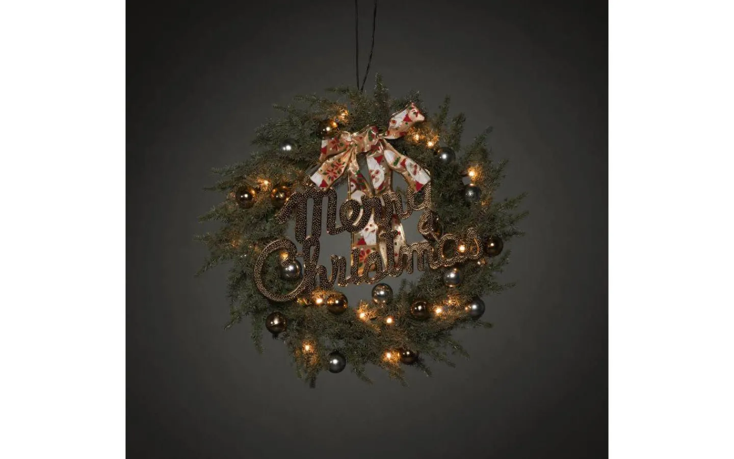 Kransar<Konstsmide Fury Batteridriven Julkrans 40cm Amber IP44