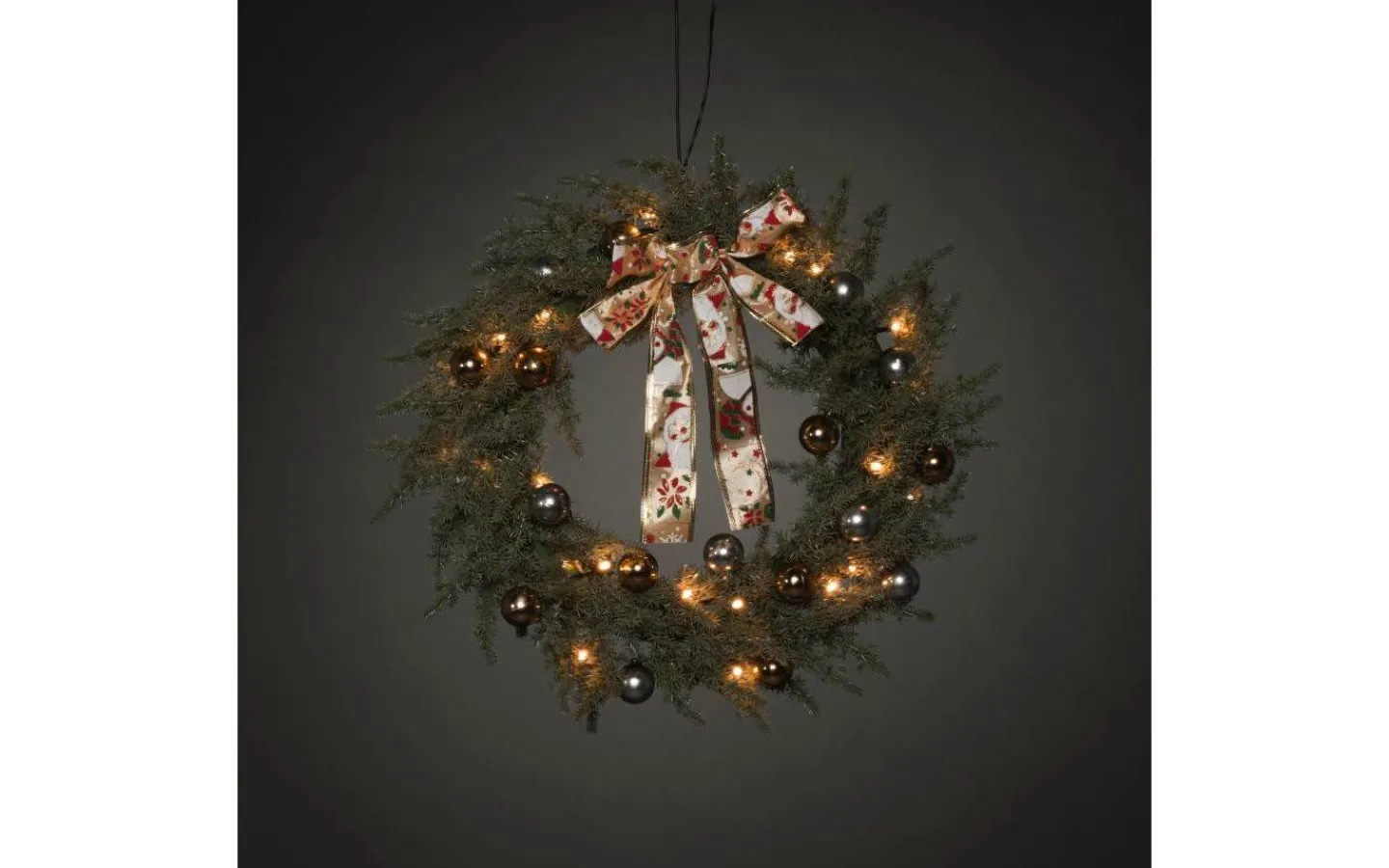 Kransar<Konstsmide Fury Batteridriven Julkrans 40cm Amber IP44