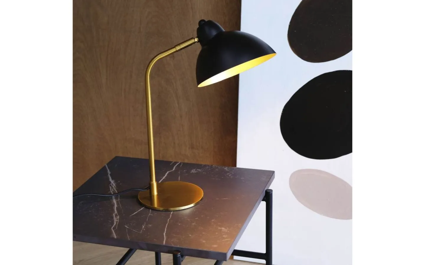 Skrivbordslampor<Dyberg Larsen Futura Skrivbordslampa 40cm Svart/Mässing