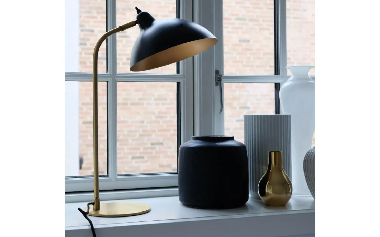 Skrivbordslampor<Dyberg Larsen Futura Skrivbordslampa 55cm Svart/Mässing