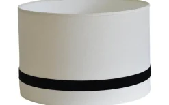 Hallbergs Galaxy Cylinder Lampskärm Ø35cm Offwhite Black Ribbon* Cylinder Lampskärmar