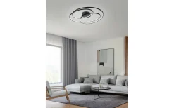 Trio Lighting Gale Plafond LED 80cm mattsvart* Plafonder
