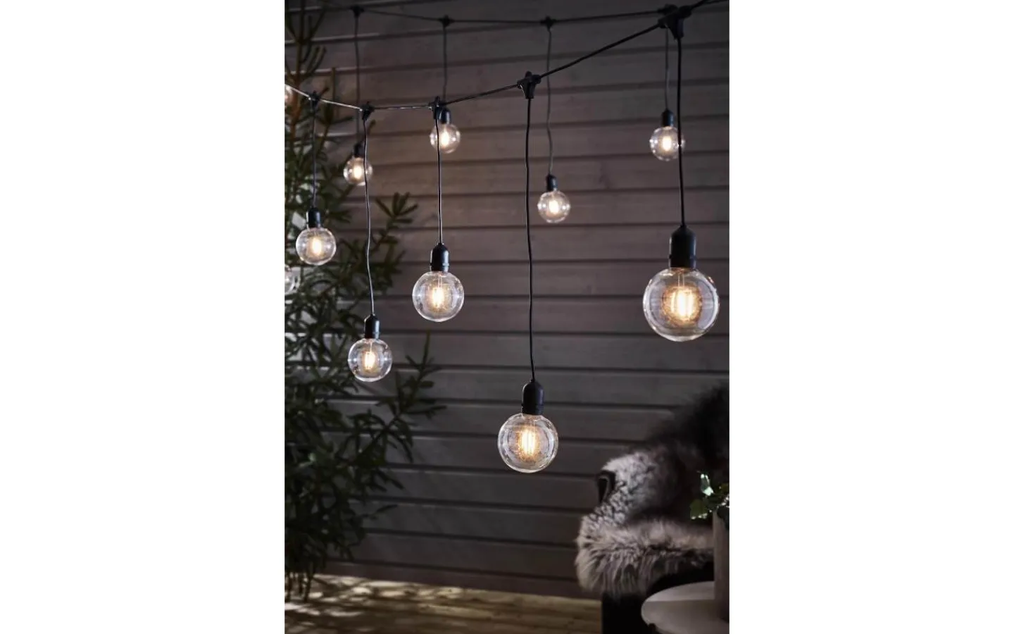 Partyslingor Utomhus 230V|Partyslingor Utomhus 230V<Markslojd Garden24 Ljusslinga 4m 10L EXTRA Svart IP44