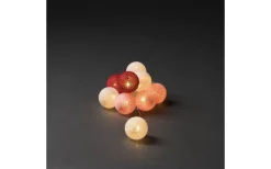 Garn Batteridriven Ljusslinga 1,8m Vit/Röd/Rosa