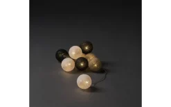 Garn Batteridriven Ljusslinga 1,8m Vit/Grå/Svart