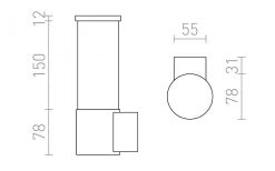Garret Vägglampa LED 3000K 15W Antracitgrå IP65