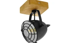 Takspot Med 1 Lampa<Eglo Gatebeck Takspotlight 11cm Trä/Svart
