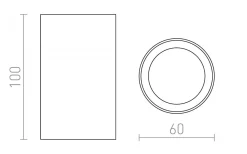 Takspot Med 1 Lampa<Rendl Gaya Takspotlight Vit GU10