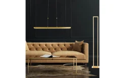 Aneta Gemini Taklampa 91cm LED 23W 3000K Bladguld* Avlånga Taklampor