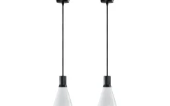 Gent Fönsterlampor 13cm Opal/Svart 2-pack