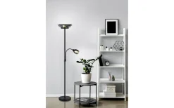 Uplight|Golvläslampor<Reality Gerry Golvlampa 2xE27 + E14 mattsvart med läslampa