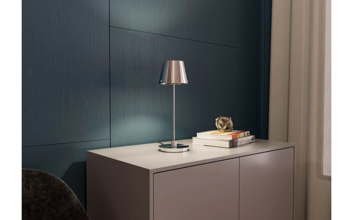 Herstal Gil Il Grande Bordslampa 40cm Krom* Bordslampor