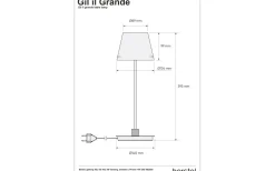 Bordslampor<Herstal Gil Il Grande Bordslampa 40cm Satin Mässing