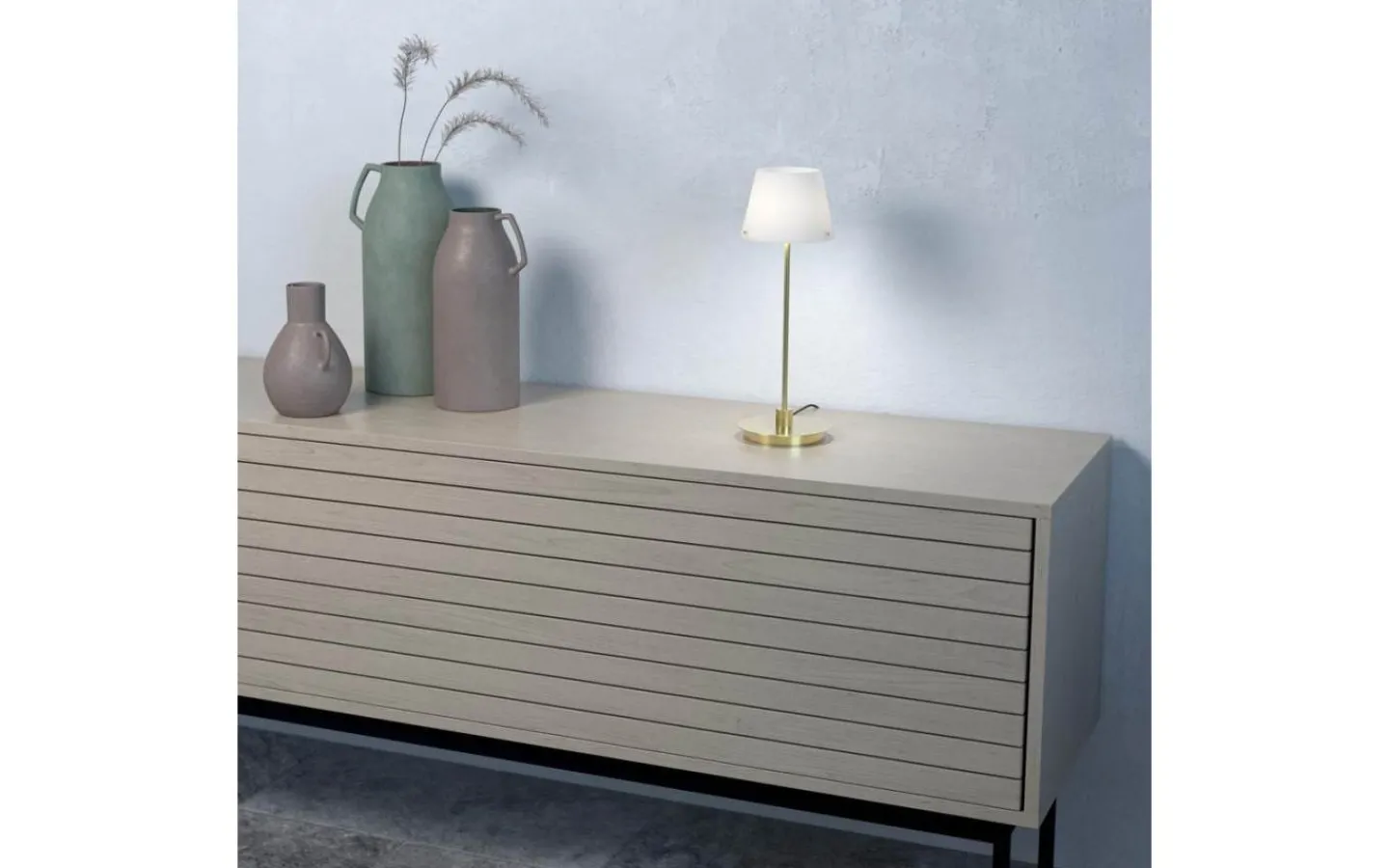 Herstal Gil Il Grande Bordslampa 40cm Satin Mässing* Bordslampor