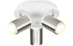 Runda Takspotlights|Takspot Med 3 Lampor<Trio Lighting Gillan Spotlight 3-delad GU10 borstad stål