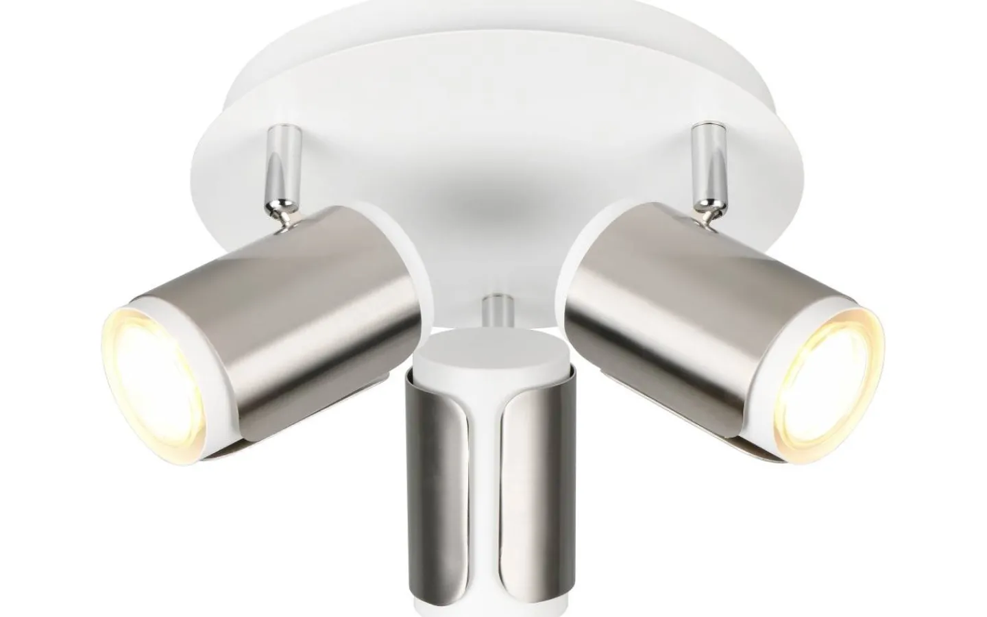 Runda Takspotlights|Takspot Med 3 Lampor<Trio Lighting Gillan Spotlight 3-delad GU10 borstad stål