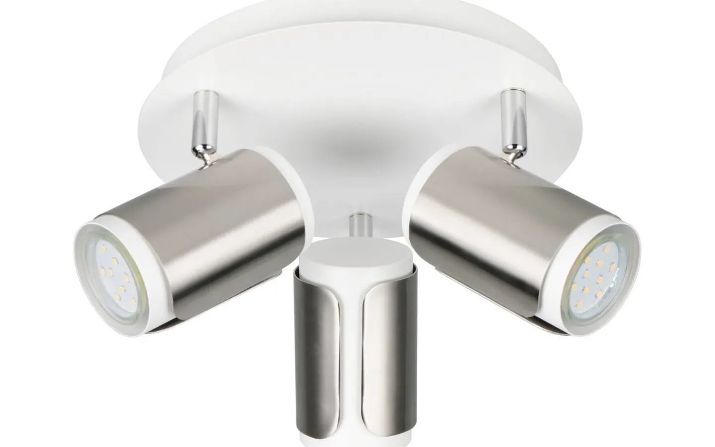 Runda Takspotlights|Takspot Med 3 Lampor<Trio Lighting Gillan Spotlight 3-delad GU10 borstad stål