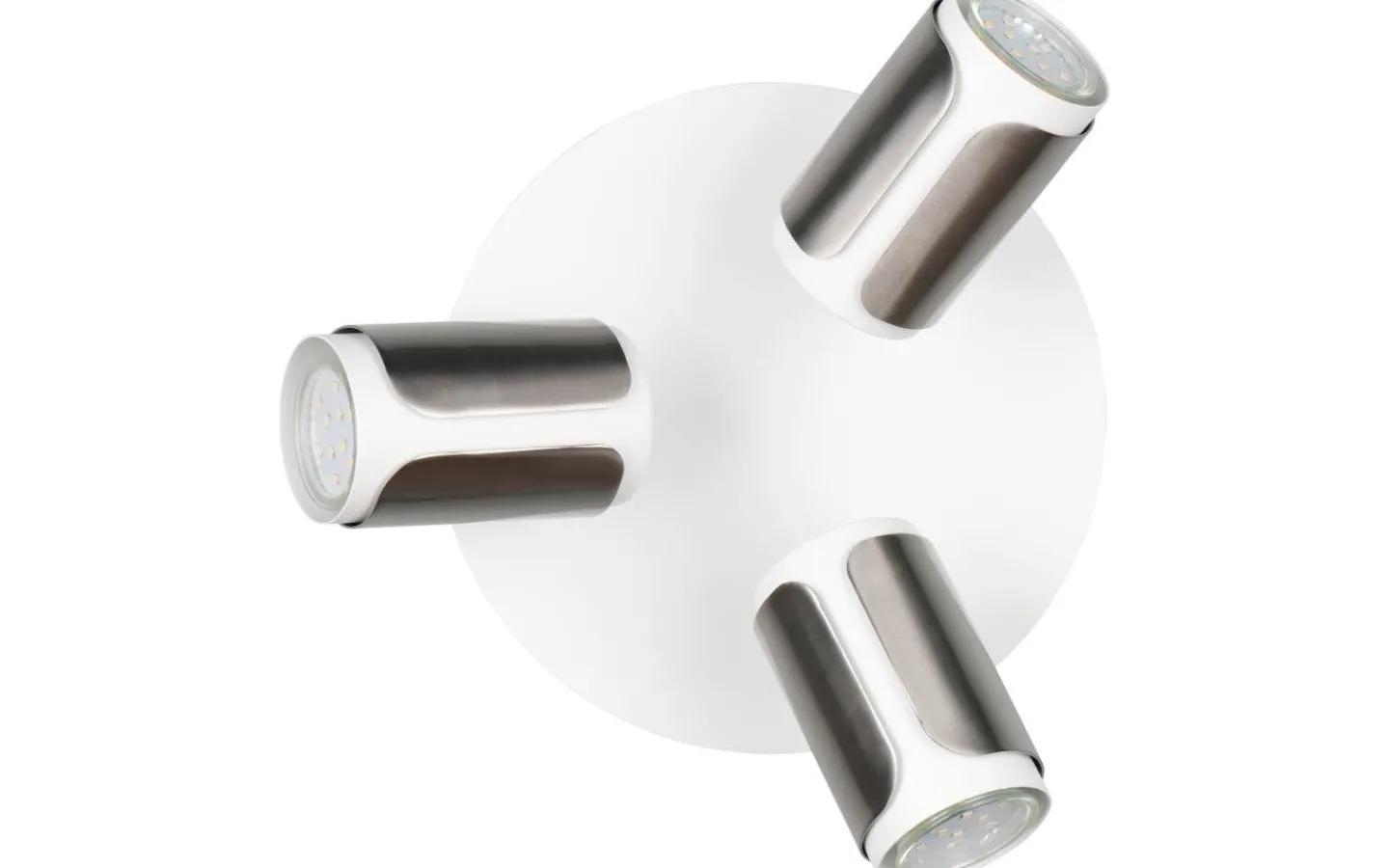 Runda Takspotlights|Takspot Med 3 Lampor<Trio Lighting Gillan Spotlight 3-delad GU10 borstad stål